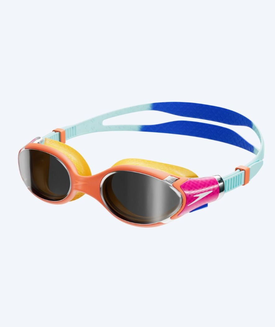 Speedo kind zwembril (6-14) - Biofuse 2.0 Mirror - Oranje/donkerblauw