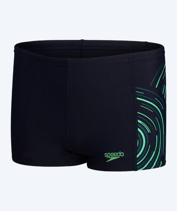 Speedo jongens zwemboxers - Plastisol Placement - Zwart/groen