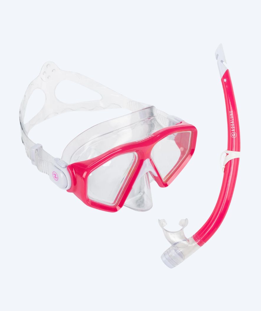 Aqualung volwassenen Combo snorkelset - Saturn - Helder/lichtroze