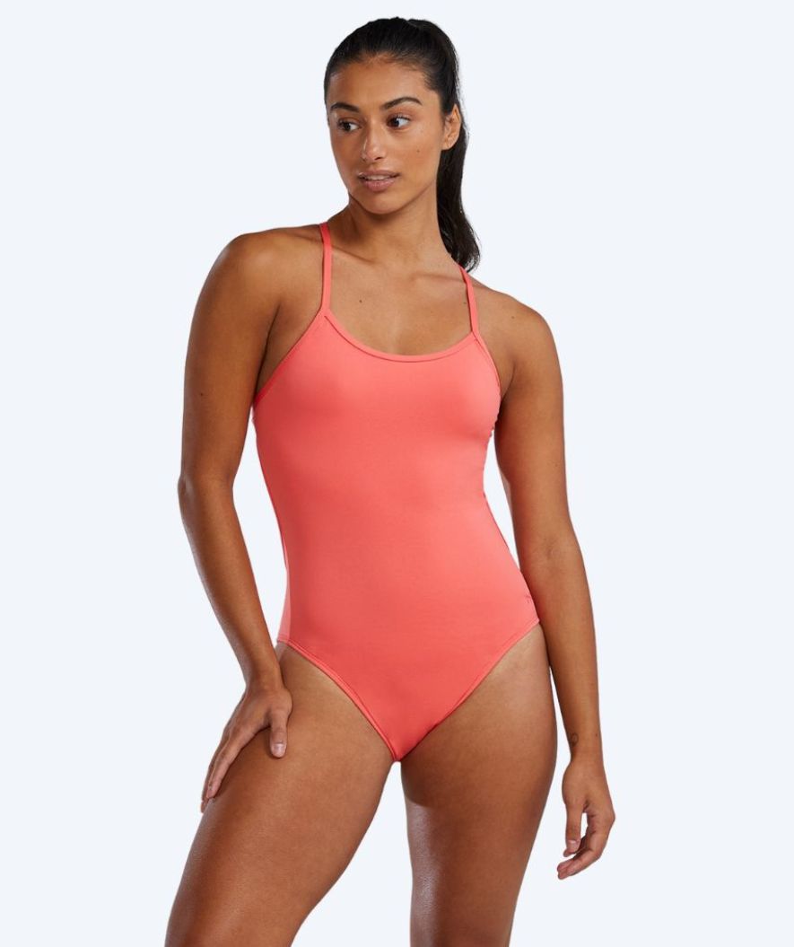 TYR dames badpak - Durafast Elite Solid Tieback - Lichtroze