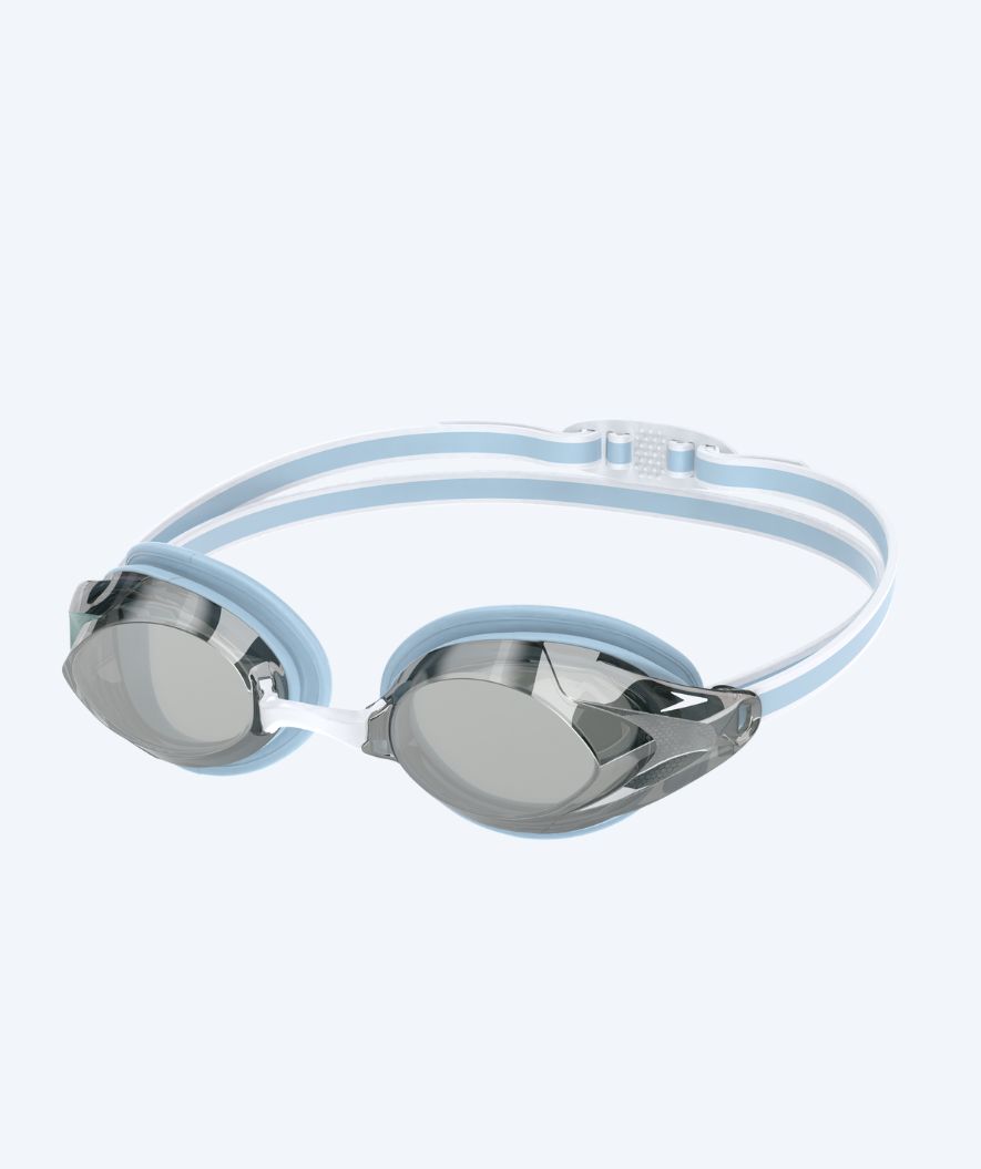 Speedo Elite zwembril voor dames - Vanquisher 3.0 Mirrored - Lichtblauw/zilver