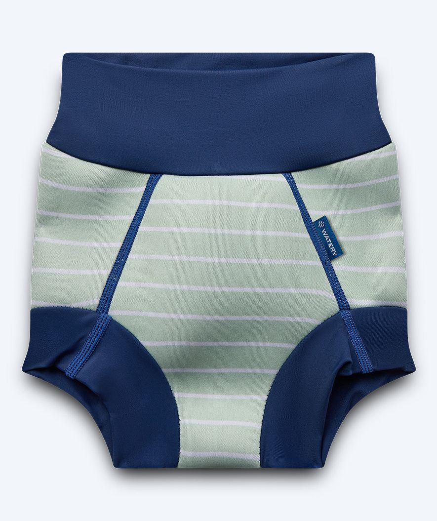 Watery zwemluiers - Neopreen Swim Nappy - Noorse Groene Strepen