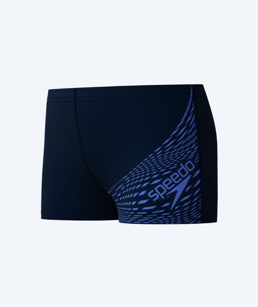 Speedo aqua korte broek voor jongens - Medley Logo - Donkerblauw