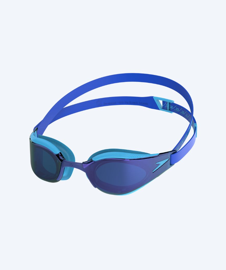 Speedo kind wedstrijd zwembril (6-14) - Fastskin Hyper Elite Mirror - Blauw