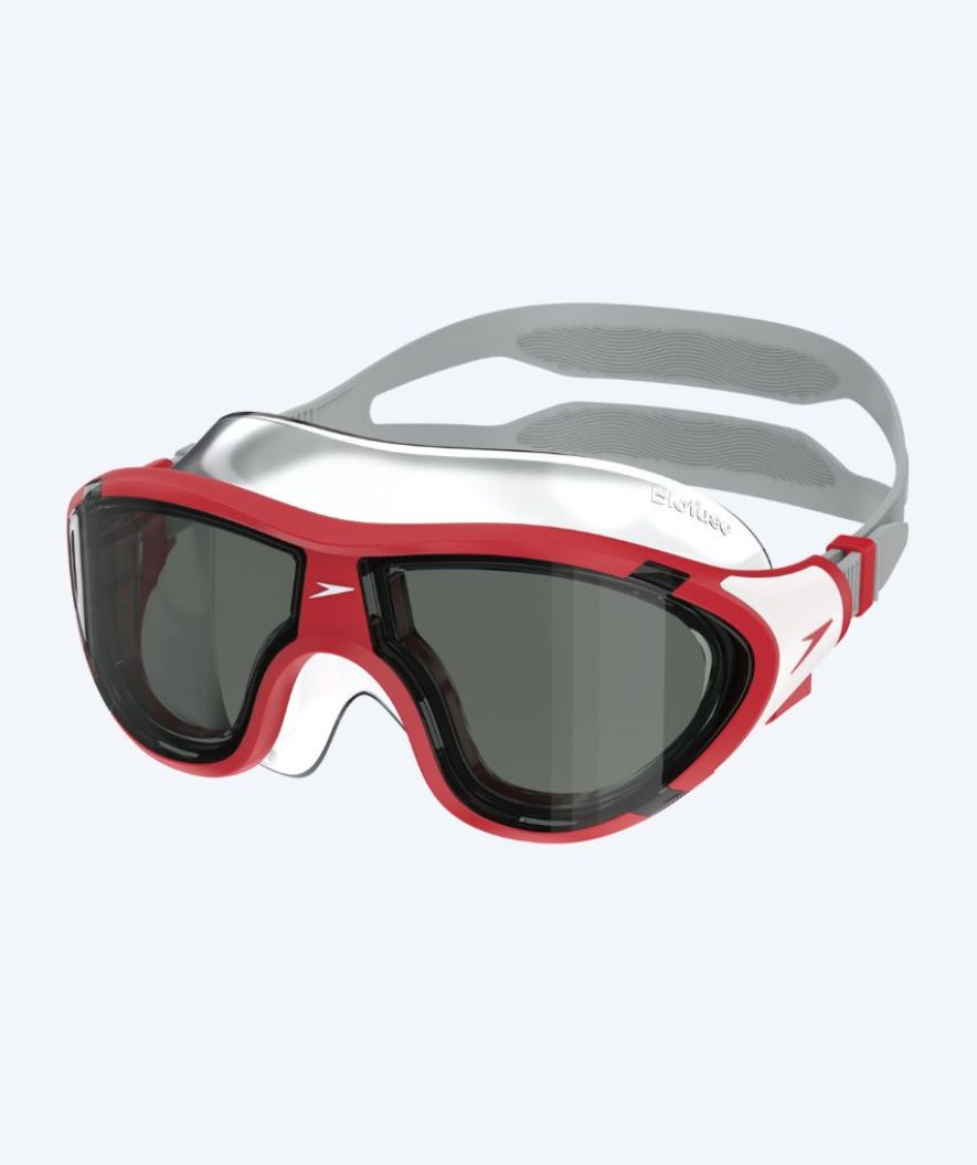 Speedo junior zwemmasker - Biofuse 2.0 - Rood (Smoke lens)