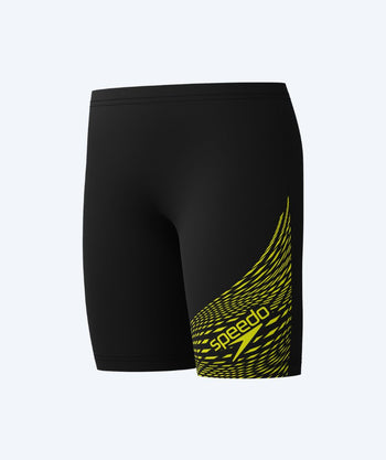 Speedo lange zwemshorts voor jongens - Medley Logo - Zwart/geel