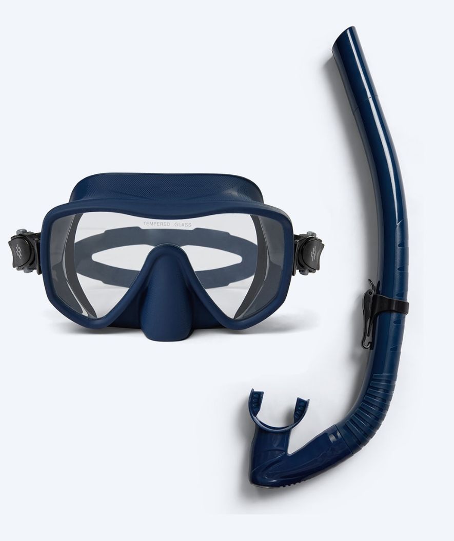 Watery volwassenen Combo snorkelset (vanaf 15 jaar) - Coast - Donkerblauw