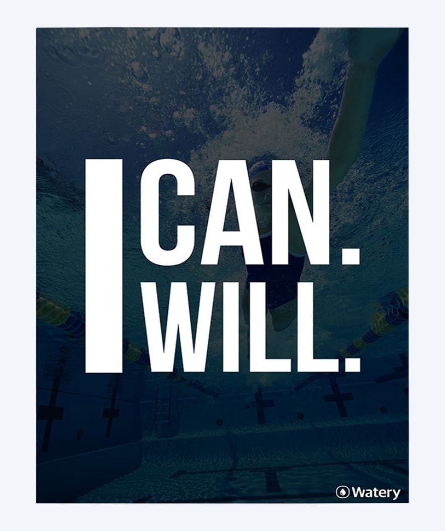 Watery zwemposter - I Can - I Will
