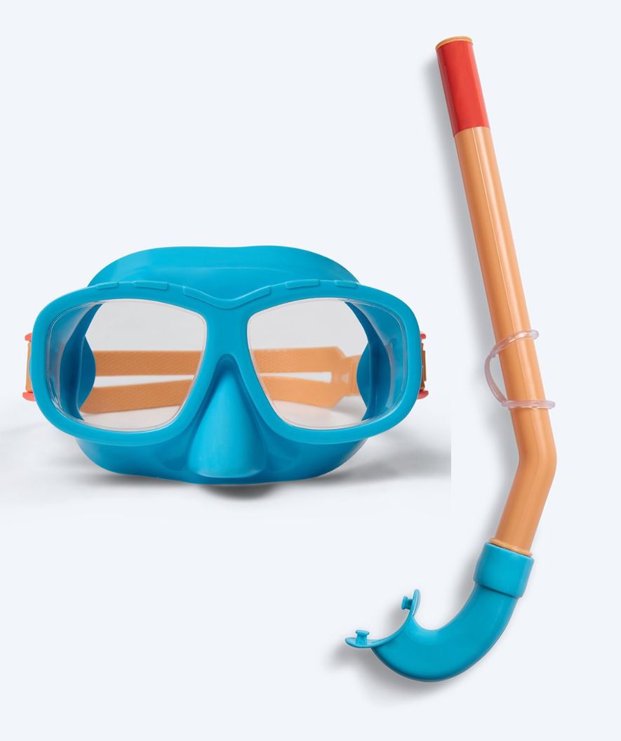 Watery kind Combo snorkelset (4-10) - Wyre - Blauw/oranje