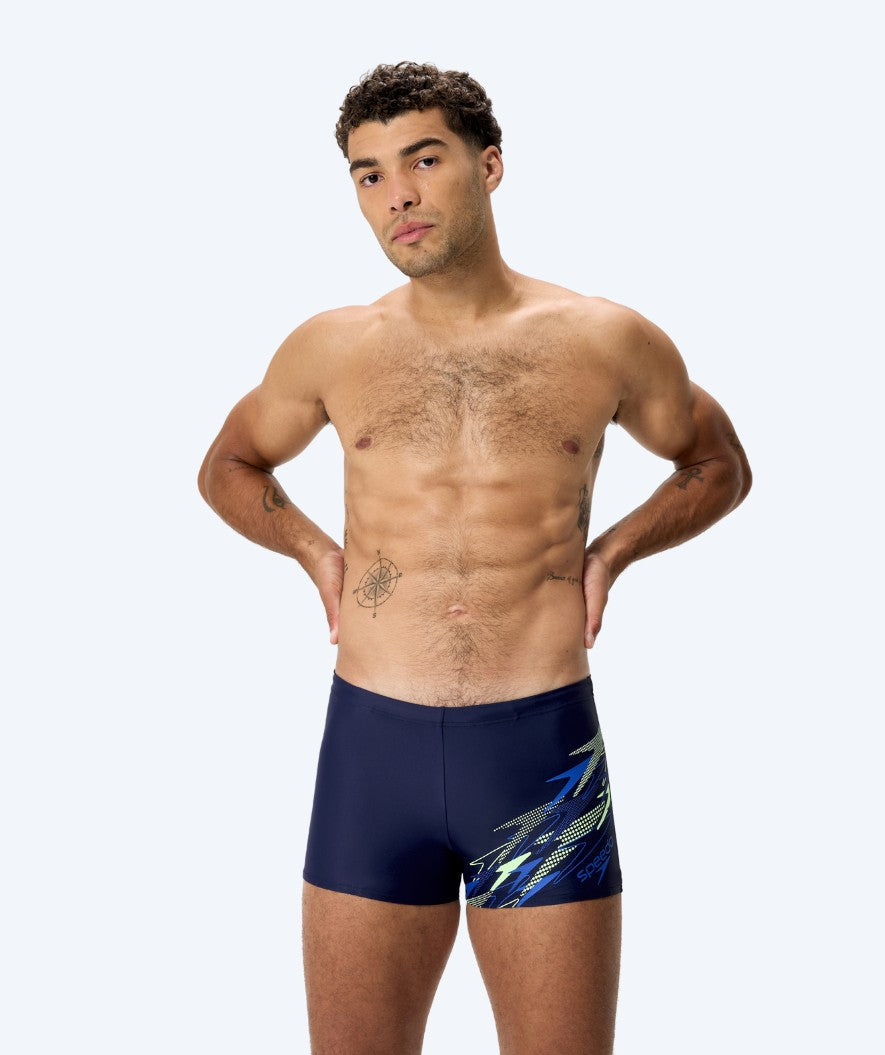 Speedo heren zwemboxers - Medley Logo - Donkerblauw/groen