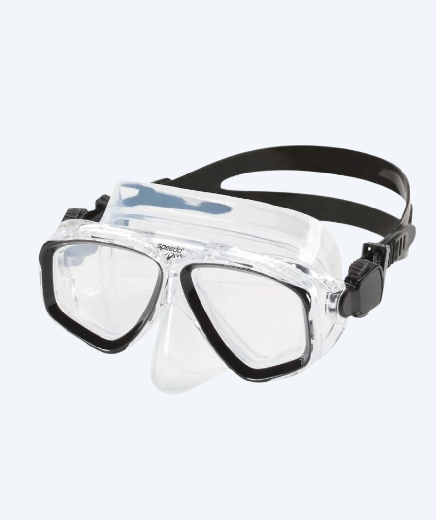 Speedo volwassenen duikbril - Adventure - Zwart/helder