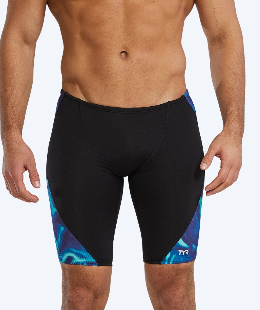 TYR heren zwemjammer - Waveform - Zwart/blauw