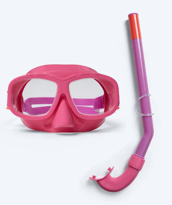 Watery kind Combo snorkelset (4-10) - Wyre - Lichtroze/Paars