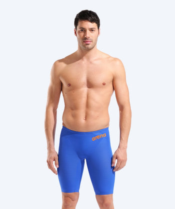 Arena heren wedstrijd zwembroek - Carbon Air 2 - Blauw/oranje