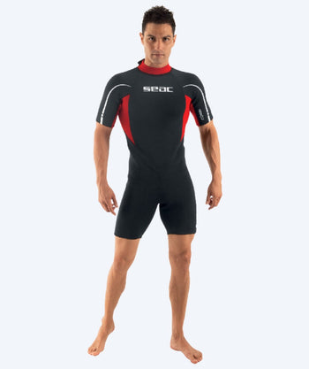 SEAC heren wetsuit - Relax Short 2.2 MM - Zwart/Rood