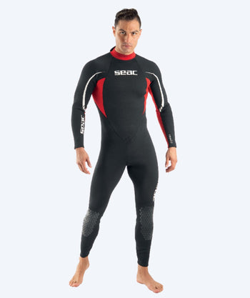 SEAC heren wetsuit - Relax Long 2.2 MM - Zwart/rood