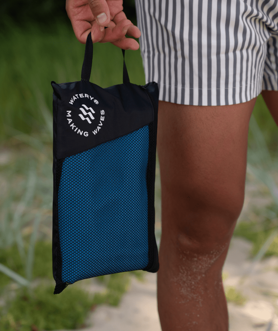 Watery microvezel handdoek - Eco Nebraska Family - Zwart