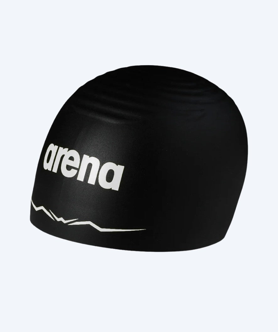 Arena wedstrijd badmuts - Aquaforce Wave Cap - Zwart/Wit