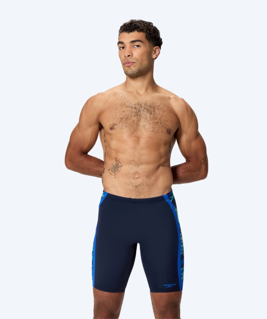 Speedo heren zwemjammer - Hyperboom Splice - Donkerblauw/Lichtblauw