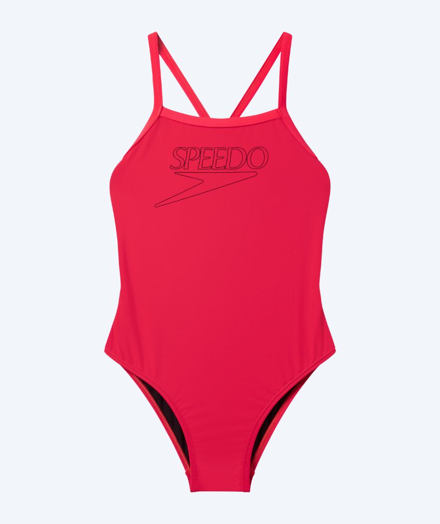 Speedo meisjes badpak - Endurance Logo Thinstrap - Lichtroze
