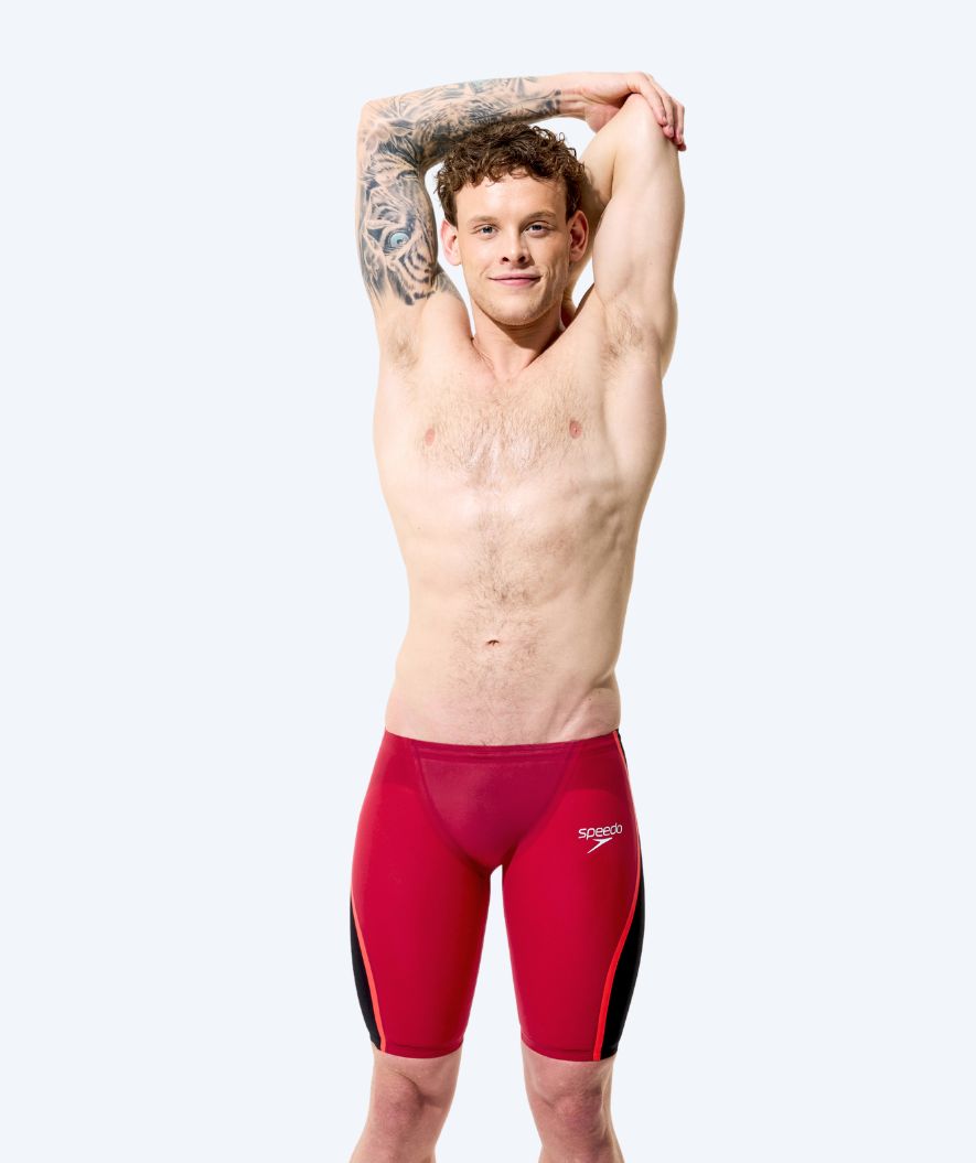 Speedo heren wedstrijd zwembroek - LZR Pure Intent 2.0 - Donkerrood/Zwart