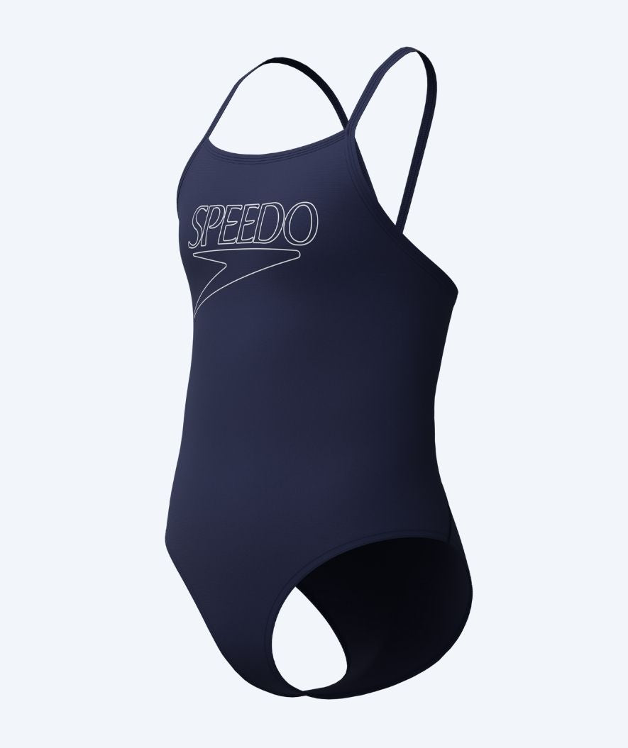 Speedo meisjes badpak - Endurance Logo Thinstrap - Donkerblauw