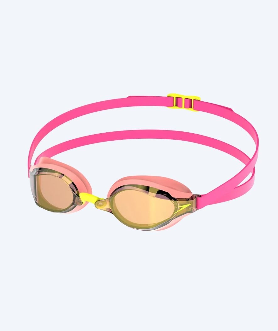 Speedo Elite zwembril - Fastskin Speedsocket 2 Mirror - Lichtroze/Goud