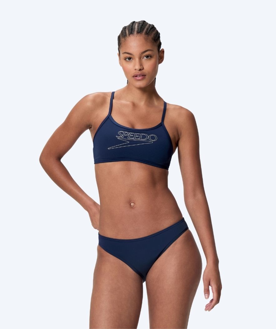 Speedo dames bikini - Endurance Logo Thin Strap - Donkerblauw