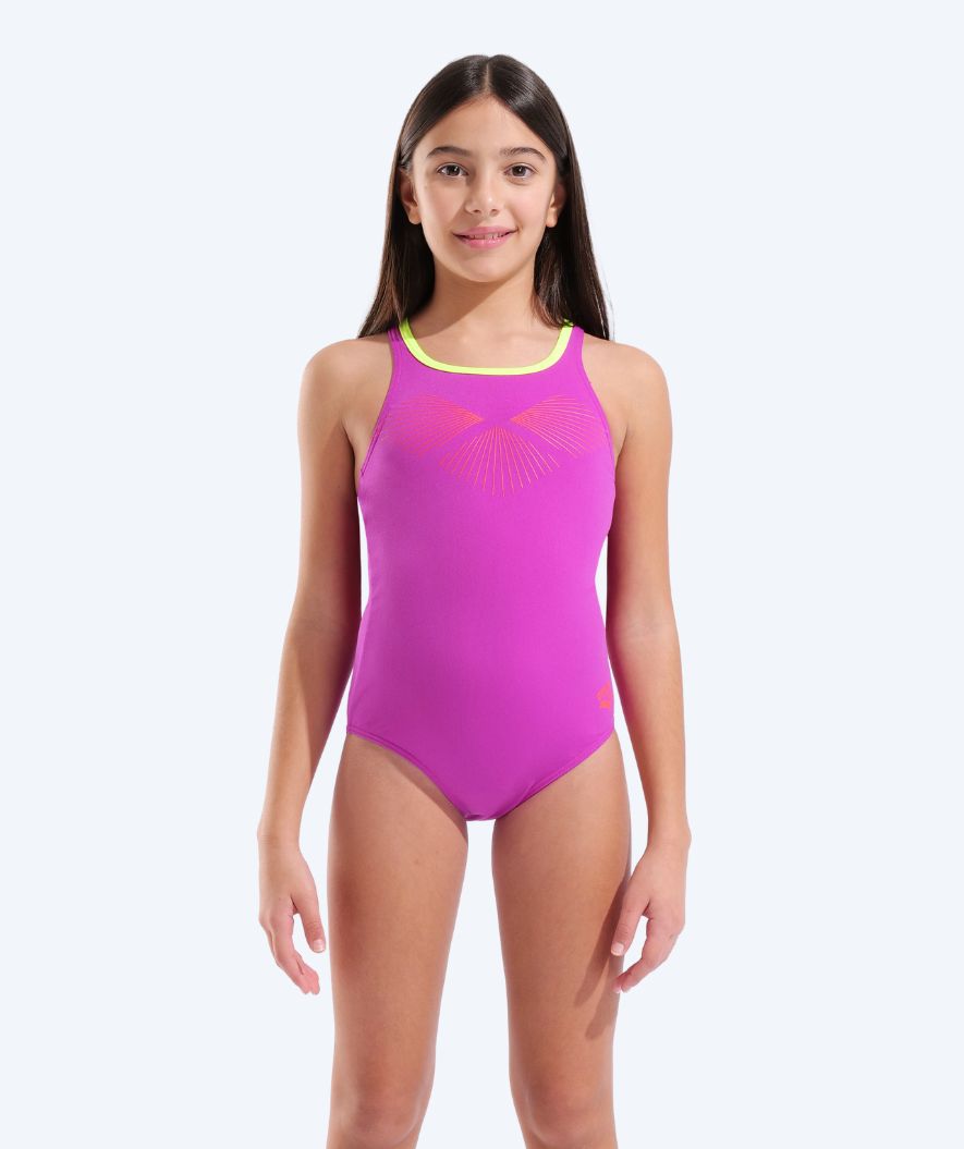 Arena meisjes badpak - Bay Swim Pro Back - Roze/Groen