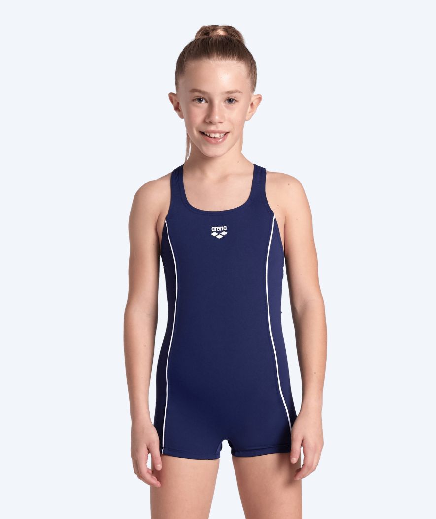 Arena meisjes badpak met pijpjes - Finding - Donkerblauw
