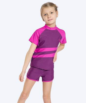 Watery kind UV-shirt - Manami Korte Mouw Rashguard - Paars