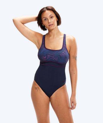 Speedo dames badpak - Shaping ContourEclipse - Donkerblauw