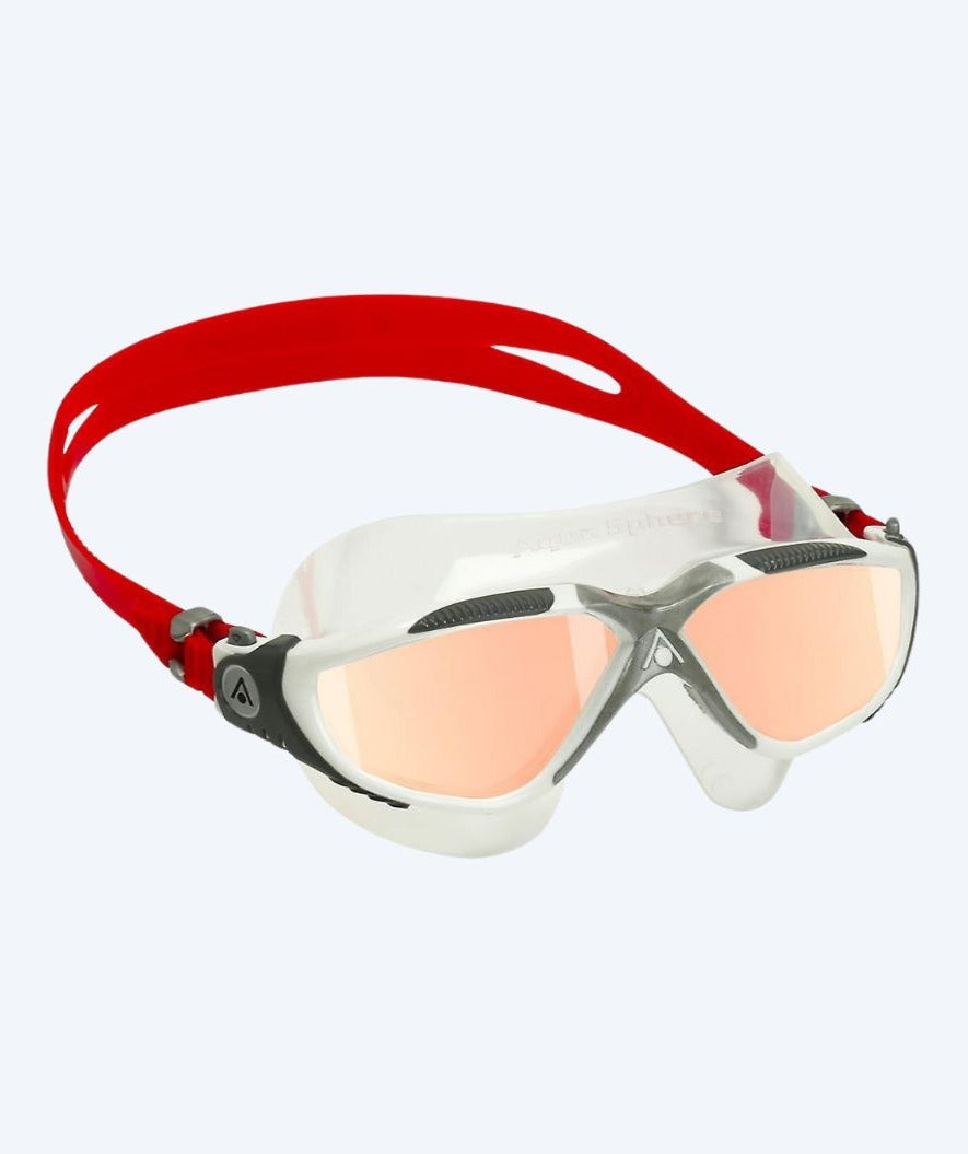 Aquasphere zwemmasker - Vista - Wit/rood (Mirror lens)