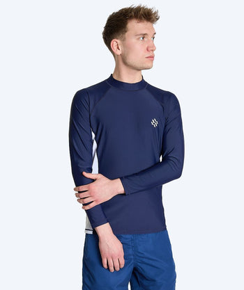 Watery UV-shirt voor mannen - Talcott Lange Mouw Rashguard - Donkerblauw/wit