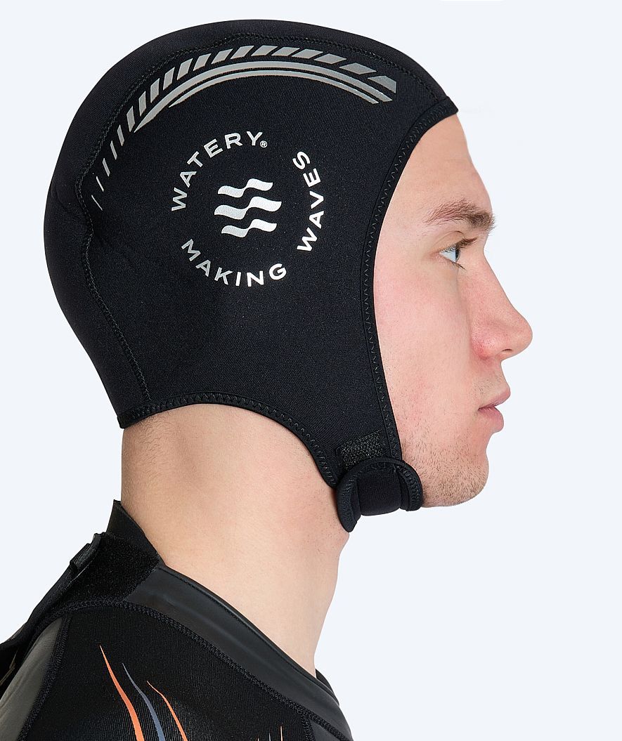 Watery neopreen cap - Reptile (3mm) - Zwart