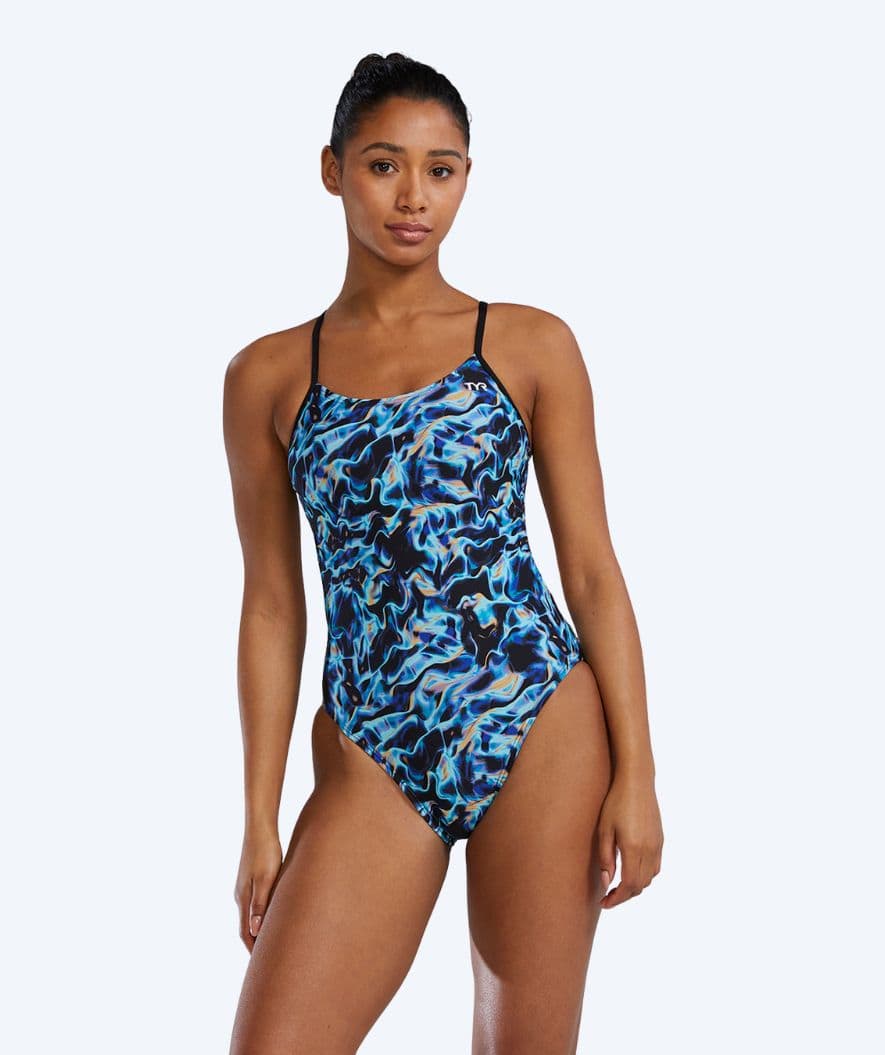 TYR dames badpak - Durafast Energia Cutoutfit - Blue/groen