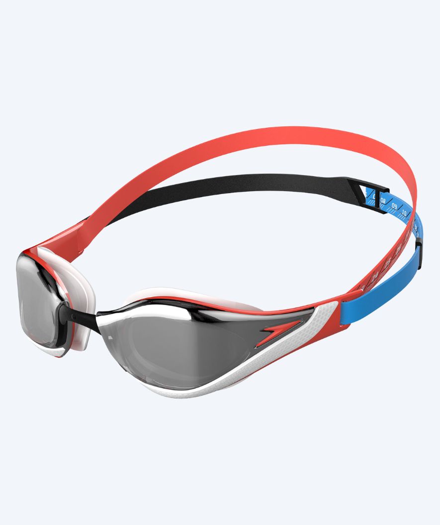 Speedo Elite zwembril - Fastskin Pure Focus Mirror - Rood/zwart
