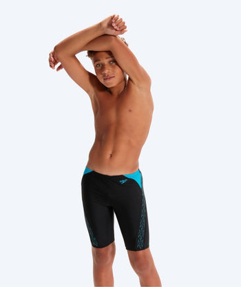 Speedo jongens zwemjammer - HyperBoom Splice - Sort/blauw