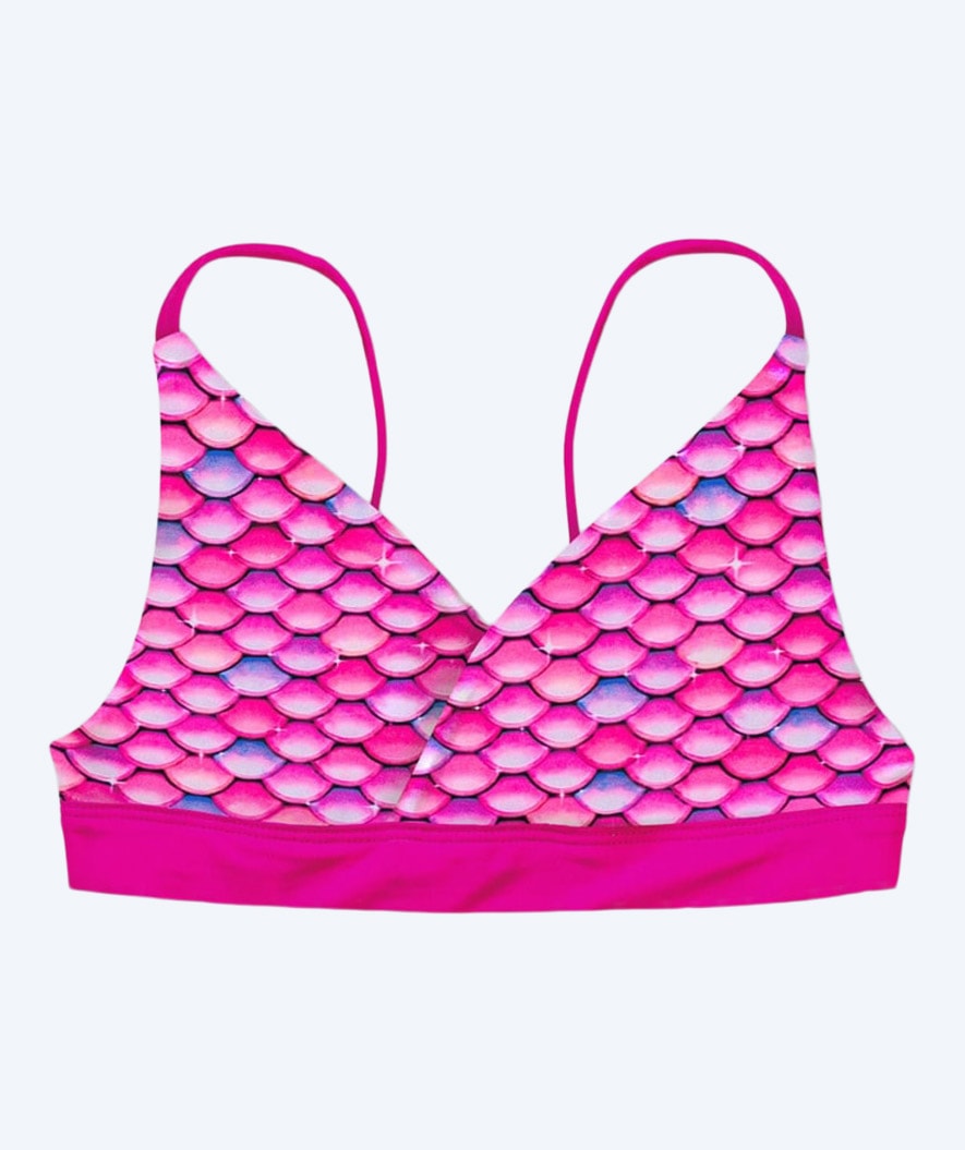 Fin Fun meisjes zeemeermin bikinitop zonder franje - Malibu Pink (Roze)