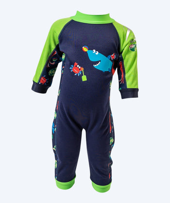 Konfidence kind wetsuit - SplashyTM - Donkerblauw/lichtgroen