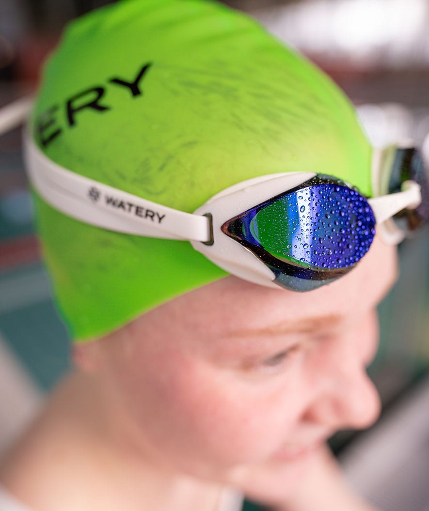 Watery Elite zwembril - Poseidon Ultra Mirror - Zwart/zilver