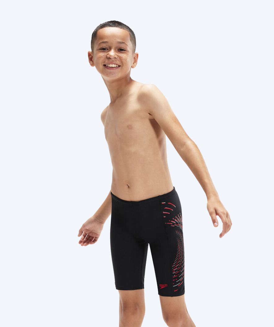 Speedo jongens zwemjammer - Plastisol Placement - Zwart/rood