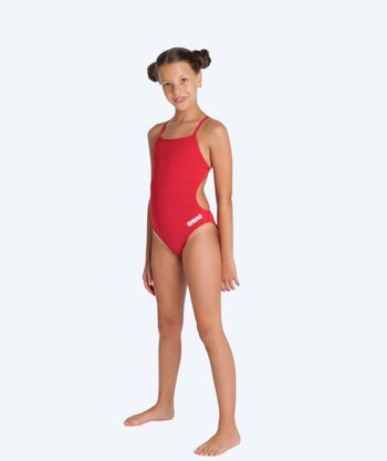 Arena meisjes badpak - Team Challenge Solid - Rood