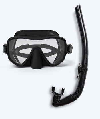 Watery volwassenen Combo snorkelset (vanaf 15 jaar) - Coast - Zwart