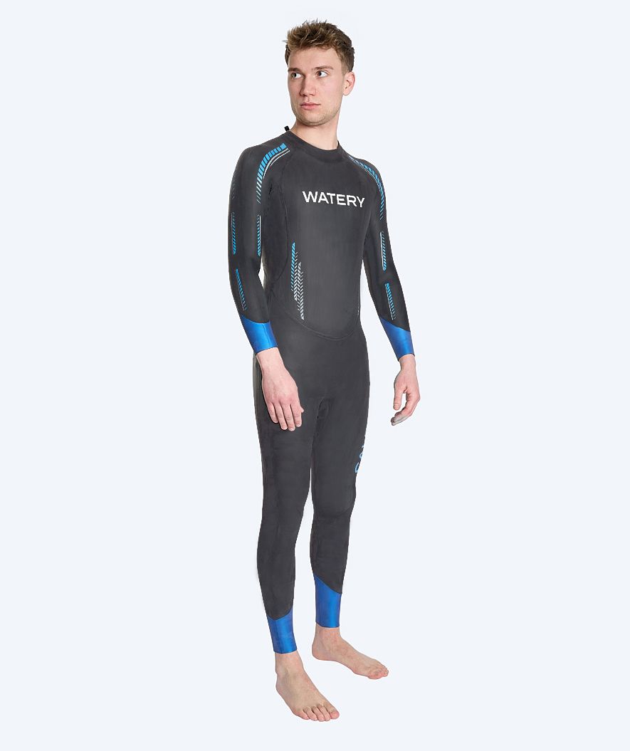 Watery heren wetsuit - Calder Rapid - Zwart/blauw