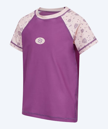 Watery kind UV shirt - Brandman Short Sleeve Rashguard - Paars/roze