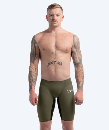 Speedo heren wedstrijd zwembroek - LZR Pure Valor 2.0 - Groen/zwart
