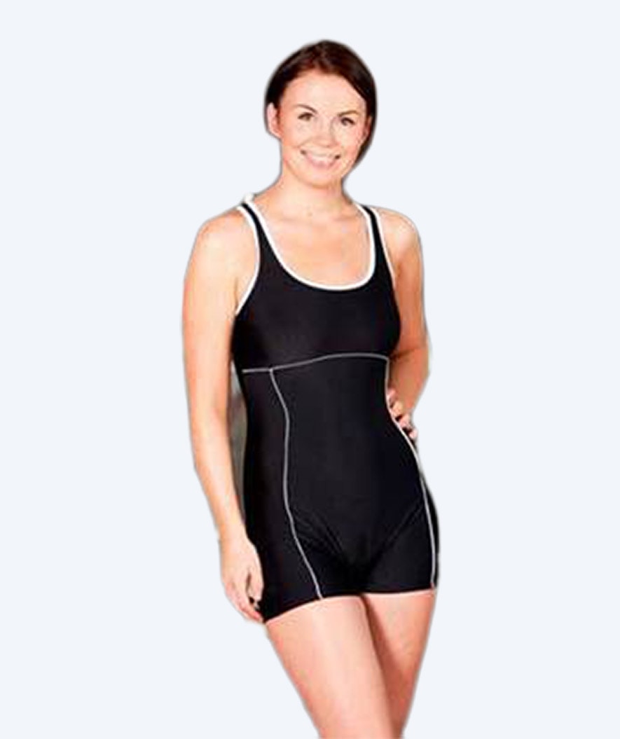Mirou dames badpak met pijpjes - 244S - Zwart/wit
