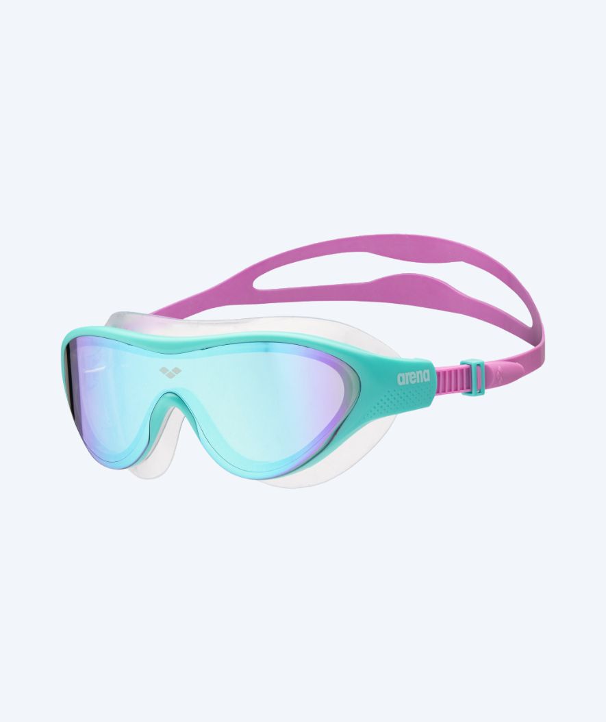 Arena kind zwemmasker (6-12) - The One - Turkoois/paars (Mirror lens)