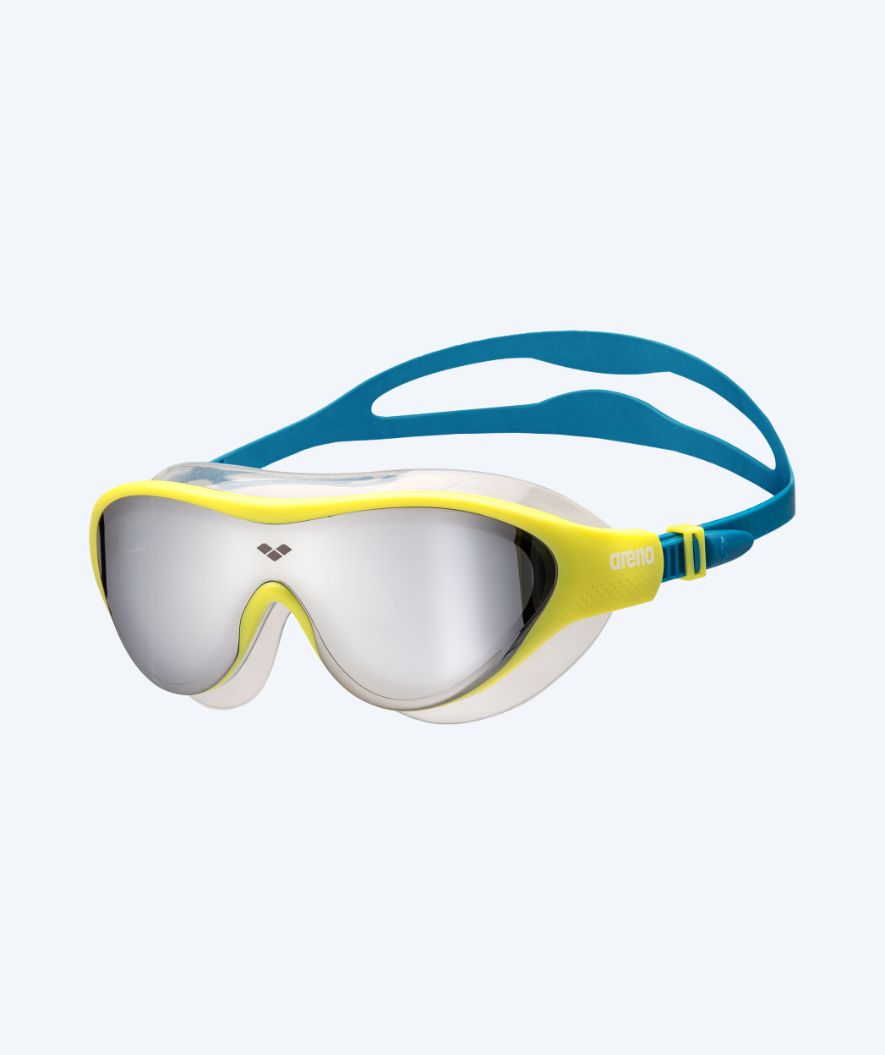 Arena kind zwemmasker (6-12) - The One - Geel/zilver (Mirror lens)